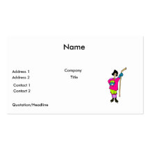 girl woman ice hockey player graphic business cards