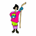 girl woman ice hockey player graphic photo cut out