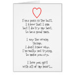 Girl, you know I love you! Greeting Card