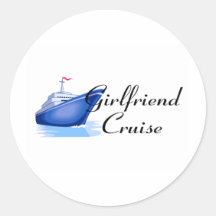 Girlfriend Cruise Round Sticker