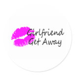 Girlfriend Get Away (Pink Kiss) Sticker