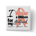 Girlfriend  - Uterine Cancer Ribbon Pinback Button