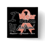 Girlfriend  - Uterine Cancer Ribbon Button