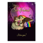 Girlfriend Valentine's Day Card With Cute Love Squ