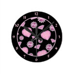 Girlie Bling Round Wallclocks