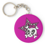 Girlie Emo Skull Keychains