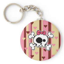 girlie skull keychain