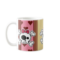 girlie skull coffee mugs