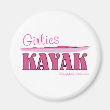Girlies Kayak Fridge Magnets