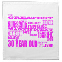 Girls 30th Birthdays Pink Greatest Thirty Year Old Cloth Napkins