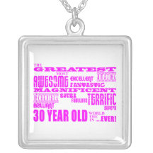 Girls 30th Birthdays Pink Greatest Thirty Year Old Jewelry