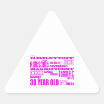 Girls 30th Birthdays Pink Greatest Thirty Year Old Sticker
