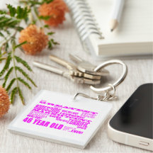 Girls 46th Birthdays Pink Greatest Forty Six Acrylic Key Chain