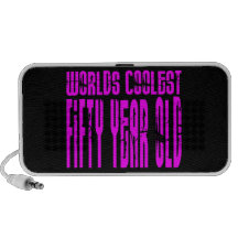 Girls 50th Birthdays Pink Worlds Coolest Fifty Mini Speakers
