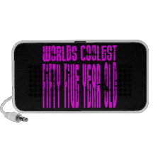 Girls 55 Birthdays Pink Worlds Coolest Fifty Five Portable Speakers