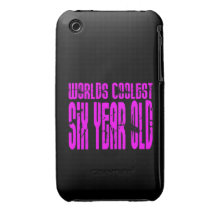 Girls 6th Birthdays Pink Worlds Coolest Six Year iPhone 3 Cases