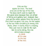 "Girls Are Like Apples"  Baby Doll T-Shirt