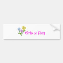 Girls at Play Bumper Stickers