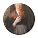 Girls At Window (Portrait Of Babette Maurer B. Jor Fridge Magnets