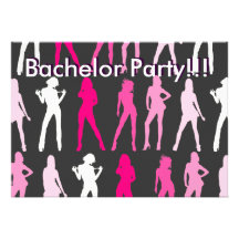 GIRLS, Bachelor Party!!!, Bachelor Party!!! Personalized Invitation