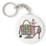 Girls Bags and Shoes Three Key Chains