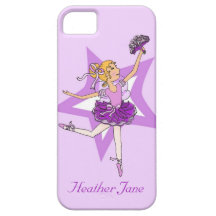 Girls ballerina blonde hair purple iphone5 case