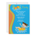 Girls Birthday Pool Party Invitation