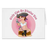 Girls Can Pirates Greeting Card