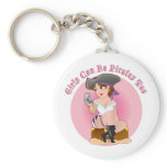 Girls Can Pirates Key Chain