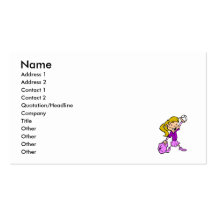 Girls can play baseball business cards