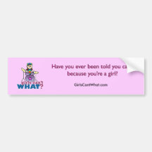 Girls Can't WHAT? Drummer Bumper Stickers