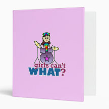 Girls Can't WHAT? Drummer Girl Logo Binders