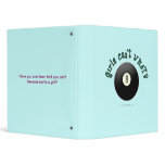 Girls Can't WHAT? Eight Ball Vinyl Binders