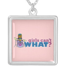 Girls Can't WHAT? Girl on Drums Custom Jewelry