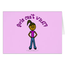 Girls Can't WHAT? Logo-Dark Girl Cards
