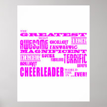 Girls Cheerleaders : Pink Greatest Cheerleader Print