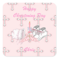 Girls Christening Wish Sticker
