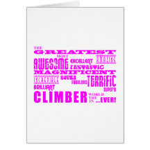 Girls Climbers : Pink Greatest Climber Card