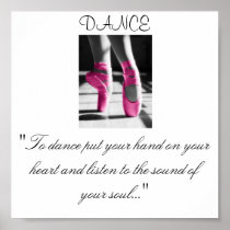 girls dance, "To dance put your hand on your he... Print