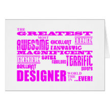 Girls Designers Birthdays : Pink Greatest Designer Cards
