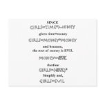 girls = evil postcard