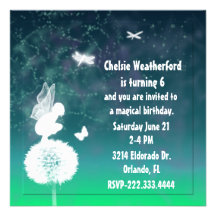 Girl's Fairy Fantasy Birthday Party Invitation