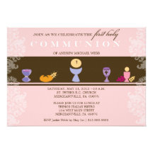Girl's First Communion Invitation