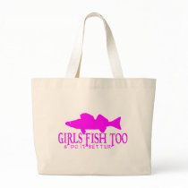 GIRLS FISH TOO WALLEYE TOTE BAG