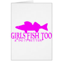 GIRLS FISH TOO WALLEYE CARD