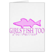 GIRLS FISH TOO WALLEYE CARDS