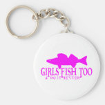 GIRLS FISH TOO WALLEYE KEY CHAIN