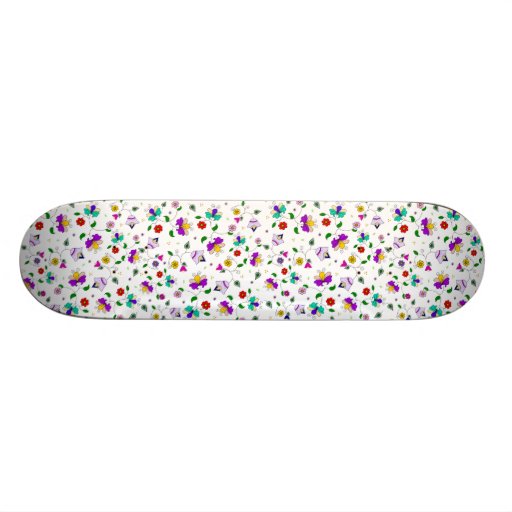 Girls Floral Pattern Skateboard