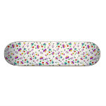 Girls Floral Pattern White Skateboard
