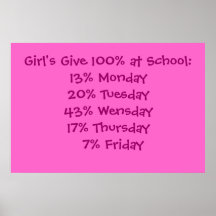 Girl's Give 100% Print